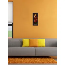 eCraftIndia Multicoloured Lord Ganesha & Om Matt Textured Framed Wall Art-picture-40