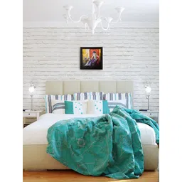 eCraftIndia Multicoloured Radha Krishna Enjoying Music UV Framed Wall Art-picture-28