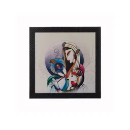 eCraftIndia Multicoloured Radha Krishna Satin Matt Texture Framed Wall Art-picture-27