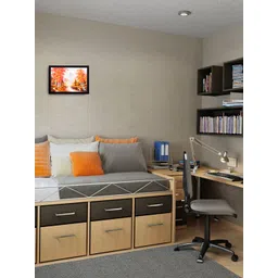 eCraftIndia Multicoloured Spring View Satin Matt Textured Framed Wall Art-picture-29