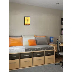 eCraftIndia Multicoloured Woman Abstract Satin Matt Texture Framed Wall Art-picture-19