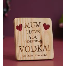 ecraftindia Mum I Love You Brown Engineered Wood Showpiece-picture-17