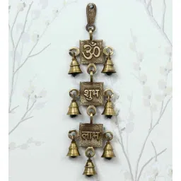 ecraftindia Om Shubh Labh Brown Brass Idol-picture-15