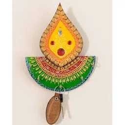 ecraftindia Paper-Mache Embossed Tilak Key Holder with 5 Hooks-picture-17