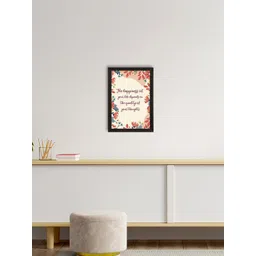 eCraftIndia Peach & Beige Motivational Quote Wall Art-picture-30