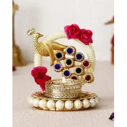 ecraftindia Peacock Handcrafted Tea Light Holder-picture-27