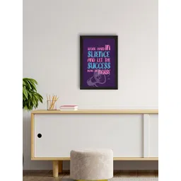 eCraftIndia Purple & Blue Motivational Quote Printed Framed UV Art Painting-picture-30