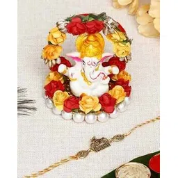 ecraftindia Rakhi with Ganesha Idol & Roli Chawal Set-picture-35