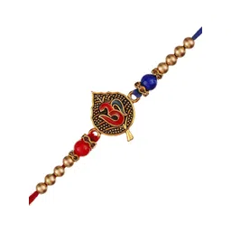 eCraftIndia Red & Blue Om Rakhi Set image 3