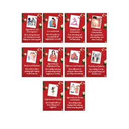 eCraftIndia Red and White 10 Pieces Messages Greeting Card for Wife Valentine Gift-picture-17