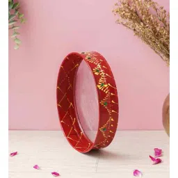 ecraftindia Red Decorative Karwachauth Channi Sieve|Karva Chauth Thali Set for Puja|Karwa Chauth Gift for Wife-picture-11