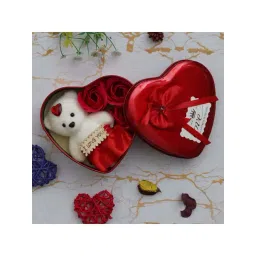 eCraftIndia Red Metal Heart Shaped Gift Box & Little Trees Air Freshener Royal Pine-picture-41
