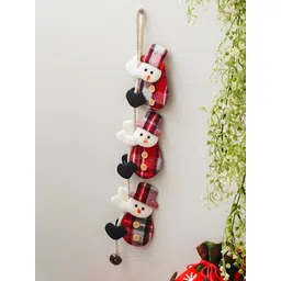 eCraftIndia Red Snowman Climbing on Rope MERRY CHRISTMAS Wall Hanging-picture-16