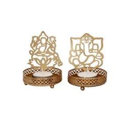 ecraftindia Set of 2 Ganesha & Laxmi Shadow Tea Light Holder-picture-45