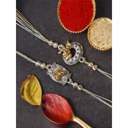eCraftIndia Set of 2 Religious Rakhis for Brothers with Sibling Agreement & Roli Chawal Pack-picture-20