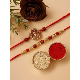 eCraftIndia Set of 2 Shivalinga Rudraksha Religious Rakhis for Brothers-picture-15