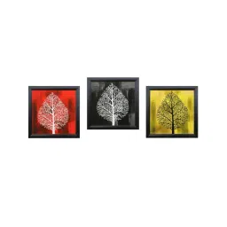 eCraftIndia Set of 3 Abstract Design Satin Matt Textured UV Art Painting-picture-24