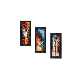 eCraftIndia Set Of 3 Beautiful Loving Couple Satin Matt Texture UV Art Painting-picture-29