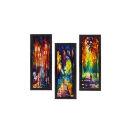eCraftIndia Set Of 3 Beautiful Loving Couple Satin Matt Texture UV Art Painting-picture-36