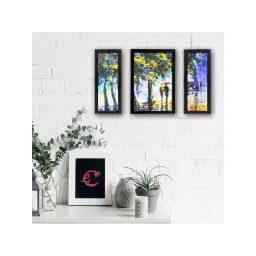 eCraftIndia Set Of 3 Beautiful Loving Couple Satin Matt Texture UV Art Painting-picture-23