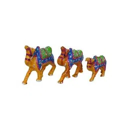 ecraftindia Set of 3 Camel Brass Statues-picture-47