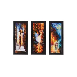 eCraftIndia Set Of 3 Couple Love Moments Satin Matt Texture UV Art Painting-picture-24
