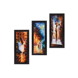 eCraftIndia Set Of 3 Couple Love Moments Satin Matt Texture UV Art Painting-picture-28