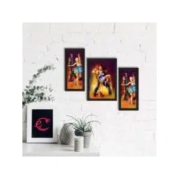 eCraftIndia Set of 3 Dancing Couple Satin Matt Texture UV Art Painting-picture-42