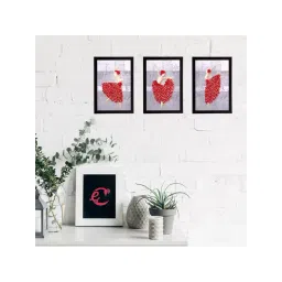 eCraftIndia Set Of 3 Dancing Girl Postures Satin Matt Texture UV Art Painting-picture-21