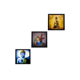 eCraftIndia Set Of 3 Lord Buddha Paper Painting-picture-21