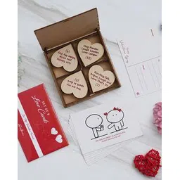 ecraftindia Set of 8 Love Post Cards & Wooden Gift Set-picture-15