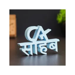 eCraftIndia Sky Blue Handcrafted CA Sahab Wooden Cutout Decorative Wall Hanging-picture-17