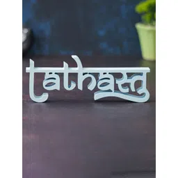 eCraftIndia Sky Blue Vintage Tathastu Wooden Cutout Showpiece-picture-21