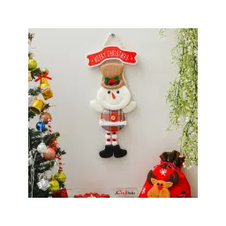 eCraftIndia Snowman Merry Christmas Wall Door Hanging Ornament Props, Xmas Tree Decoration Items-picture-11