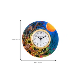 eCraftIndia Sunrise View Decorative Wooden Handcrafted Wall Clock image 3