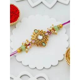 eCraftIndia Thread Beautiful Floral Rakhi-picture-14