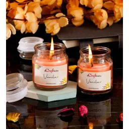 ecraftindia Vanilla Peach Wax (Set of 2) Scented Candles-picture-35