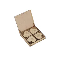 eCraftIndia White & Black 2 Pieces Wooden Valentine's Gift& Air Freshener image 5