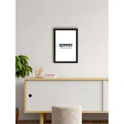 eCraftIndia White & Black" Karma " Motivational Quote Satin Matt " Texture UV Art Painting-picture-15