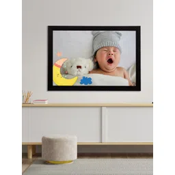 eCraftIndia White & Cream-Coloured Cute Baby Satin Matt Texture UV Wall Art-picture-12