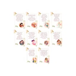 eCraftIndia White and Red 10 Pieces Messages Greeting Card-picture-24