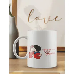 eCraftIndia White & Red Text or Slogans Printed Ceramic Matte Mug - 100 ml-picture-33