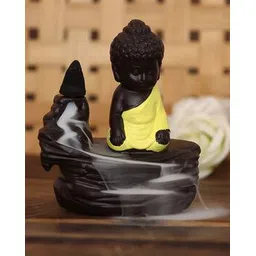 ecraftindia Yellow Buddha Backflow Smoke Fountain with 10 incenses-picture-14