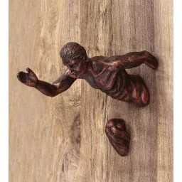 Polyresin Running Position Wall Art In Brown By eCraftIndia-picture-33