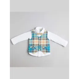 ed-a-mamma baby Ed-A-Mamma Boys Multi Cotton Checks Suit Set-picture-30