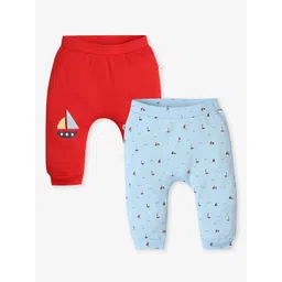 Ed-a-Mamma Baby Infant Boys Pack Of 2 Printed Cotton Joggers-picture-31