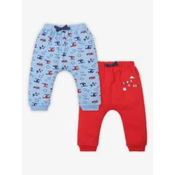 Ed-a-Mamma Baby Infants Boys Pack Of 2 Printed Cotton Joggers-picture-57