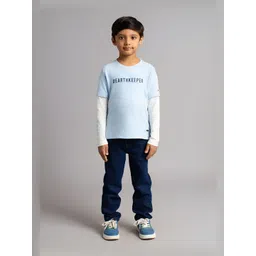 Ed-a-Mamma Boys Bio Finish Typography Printed Round Neck Cotton T-shirt-picture-38