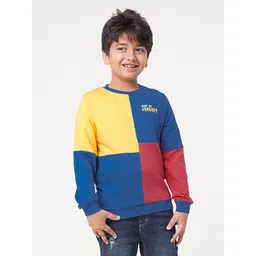 Ed-a-Mamma Boys Blue Colourblocked Sweatshirt-picture-25