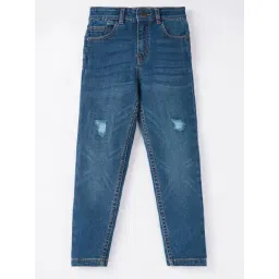 Ed-a-Mamma Boys Blue Cotton Distressed Jeans-picture-48